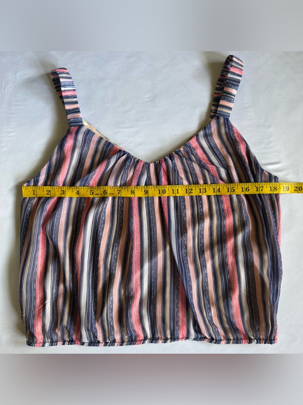 Nine Britton Striped Sleeveless Blouse Tank Top Medium Boho Lined - Picture 6 of 9